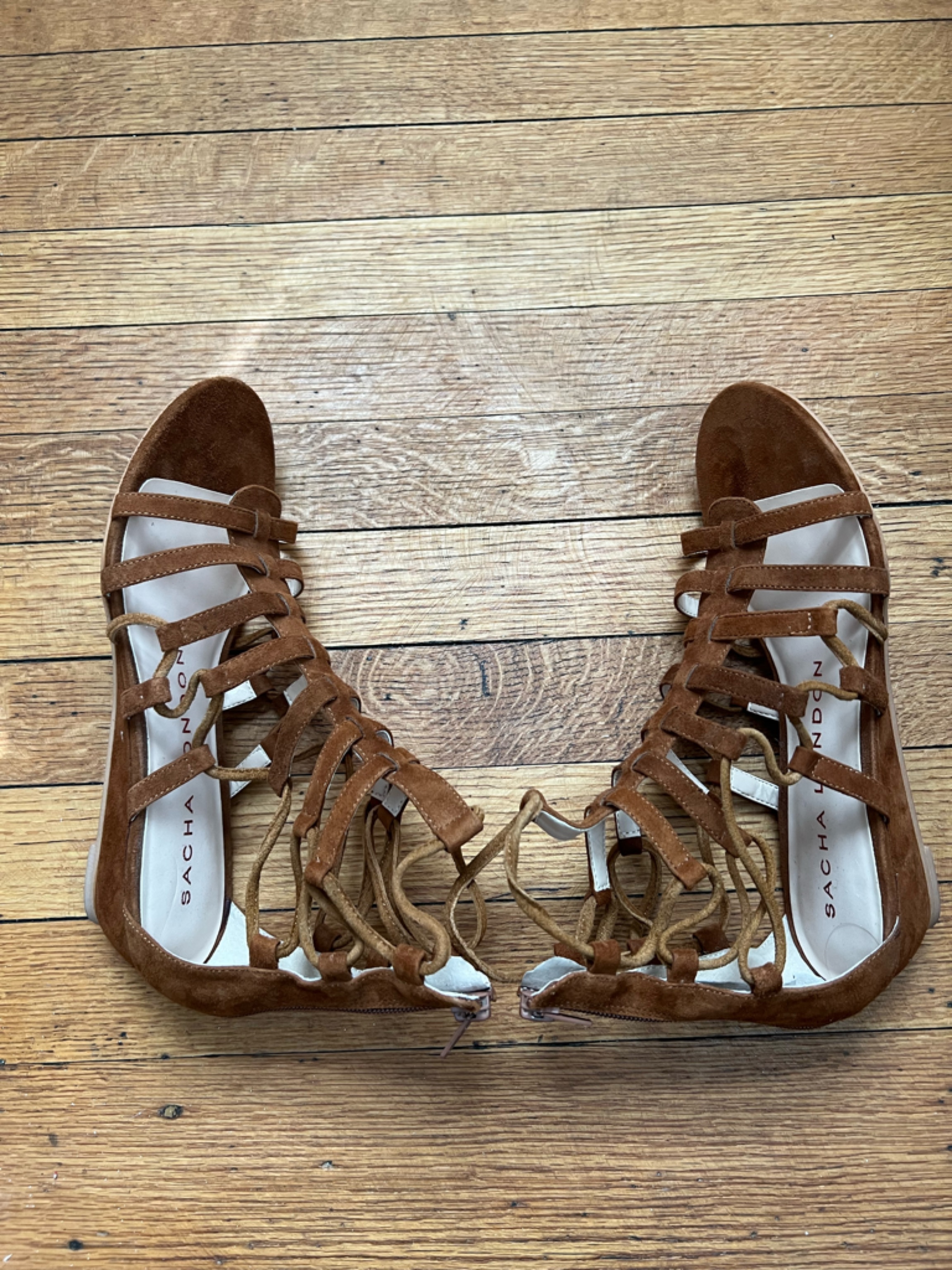 Like New Suede Gladiator Wedge Sandals